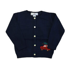 Classic Prep Unisex Medieval Blue | Woody Cardigan size: 12-24 Months